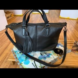 Beautiful Black Leather Anne Klein Bag